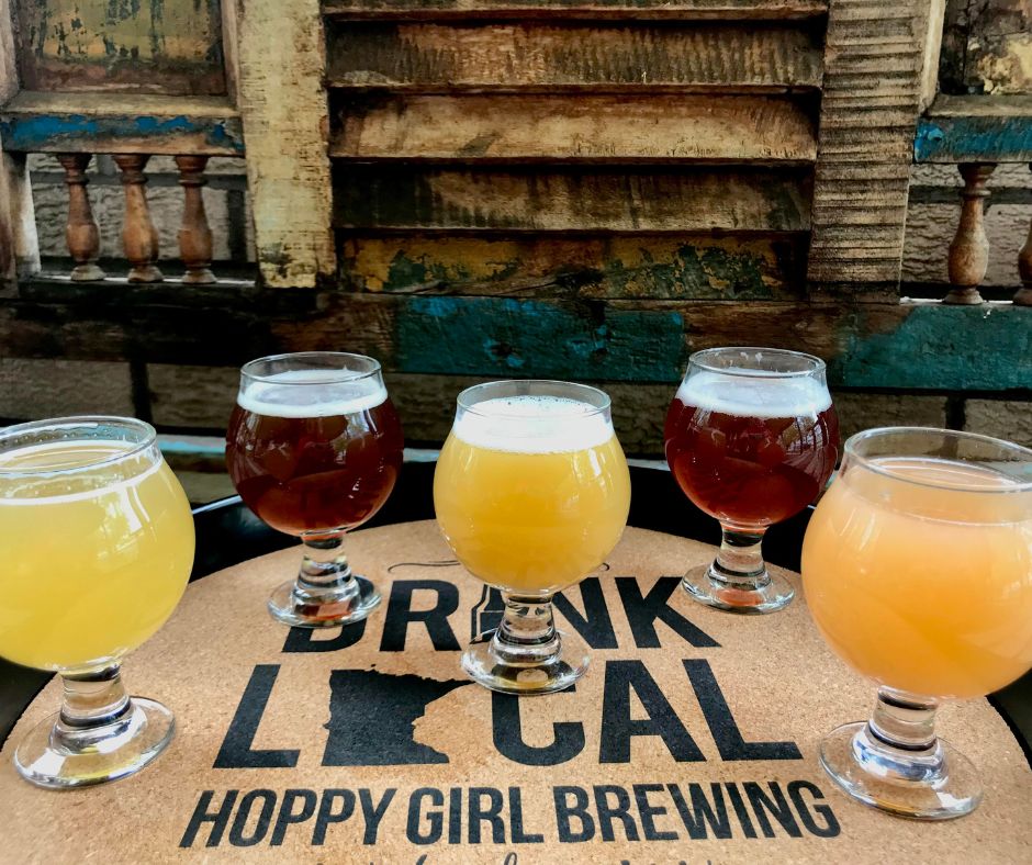 Beer in Glasses sitting on a table